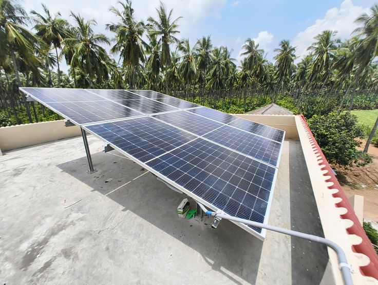 Residential rooftop solar installation